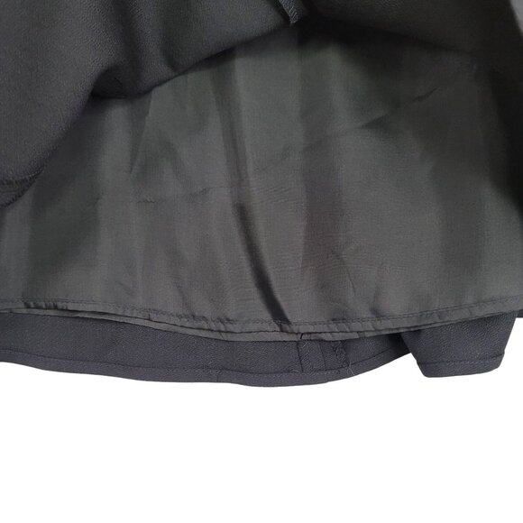 Jenvie Black Wool Blend A-Line Skirt 10 Classic Vintage Design Flared USA - Picture 2 of 8